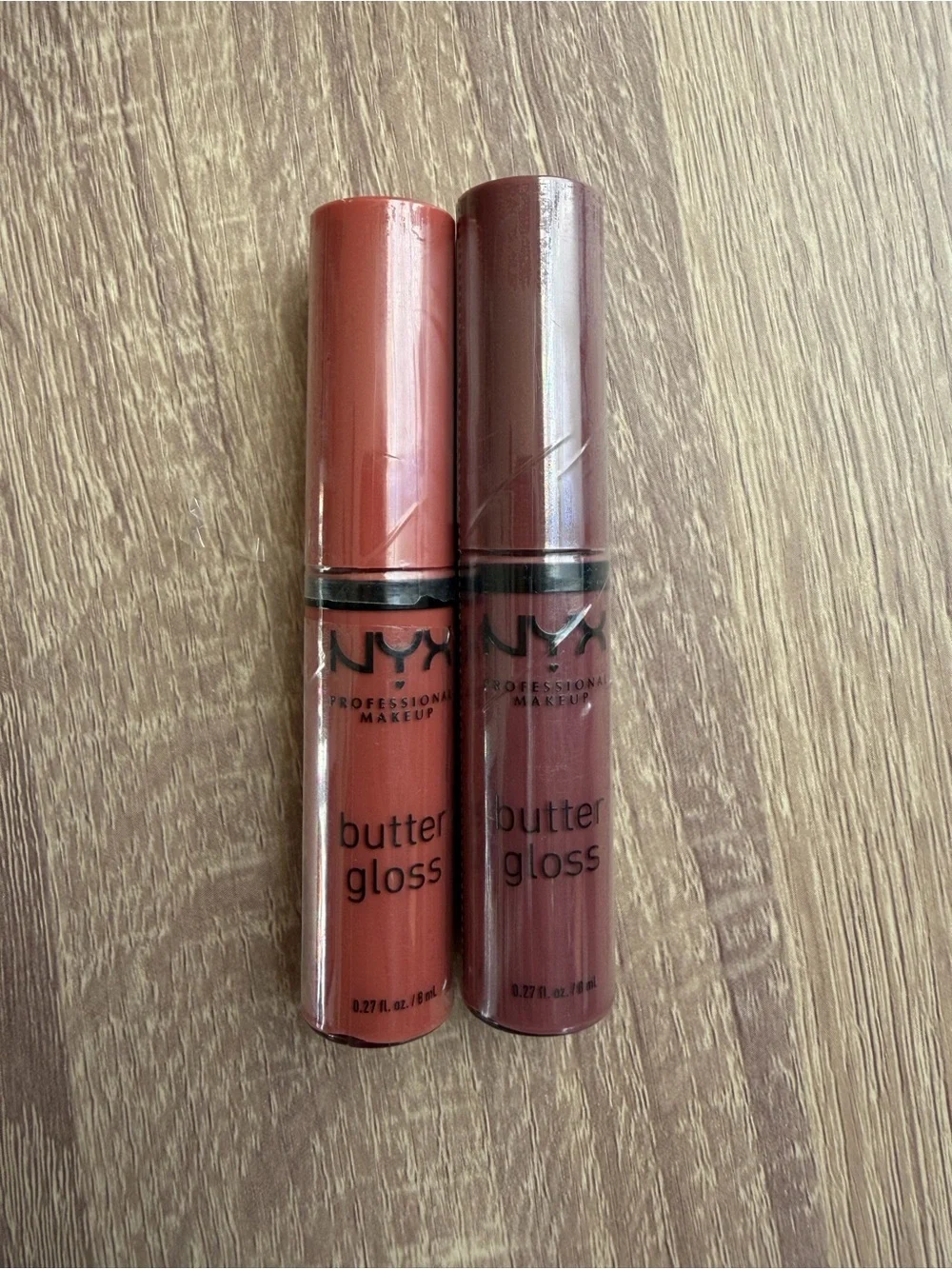 NYX Butter Gloss Duo with Bright Pink Makeup Sponges